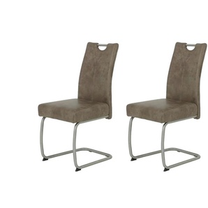 Polsterschwingstuhl 4er-Set mit Griff - braun - Materialmix - 58 cm - 99 cm | Möbel Kraft