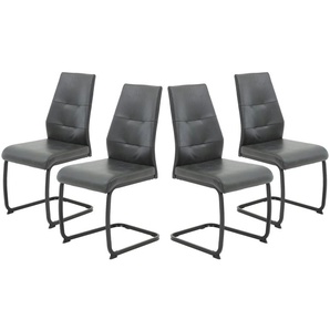 Polsterschwingstuhl Set ¦ grau ¦ Maße (cm): B: 59 H: 93