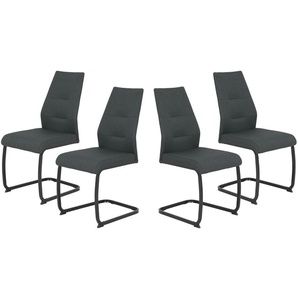 Polsterschwingstuhl Set ¦ grau ¦ Maße (cm): B: 59 H: 93