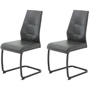 Polsterschwingstuhl Set ¦ grau ¦ Maße (cm): B: 59 H: 93