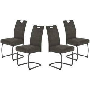 Polsterschwingstuhl Set ¦ grau ¦ Maße (cm): B: 60 H: 97