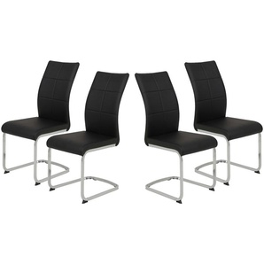 Polsterschwingstuhl Set ¦ schwarz ¦ Maße (cm): B: 60 H: 98