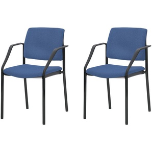 Polsterstuhl  2er Set - blau - Materialmix - 59 cm - 83 cm - 56 cm | Möbel Kraft