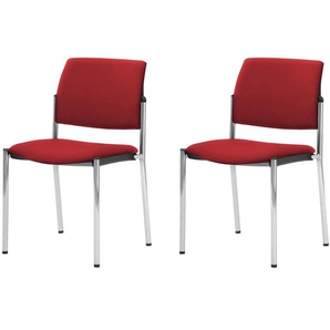 Polsterstuhl 2er Set - rot - Materialmix - 49 cm - 83 cm - cm 56,0 | Möbel Kraft