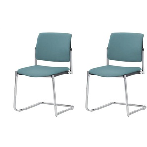 Polsterstuhl 2er Set - türkis/petrol - Materialmix - 49 cm - 83 cm - cm 56,0 | Möbel Kraft