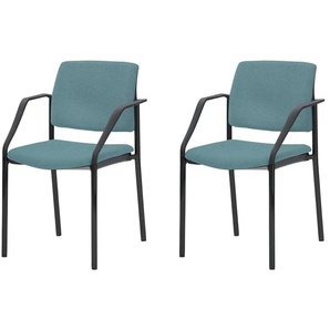 Polsterstuhl 2er Set - türkis/petrol - Materialmix - 59 cm - 83 cm - cm 56,0 | Möbel Kraft