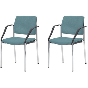 Polsterstuhl 2er Set - türkis/petrol - Materialmix - 59 cm - 83 cm - cm 56,0 | Möbel Kraft