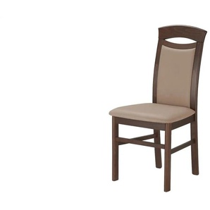 Polsterstuhl - braun - Materialmix - 47 cm - 100 cm - cm 54,0 | Möbel Kraft