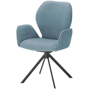 Wohnwert Esszimmerstuhl  Lea ¦ blau ¦ Maße (cm): B: 62 H: 92 T: 46.0