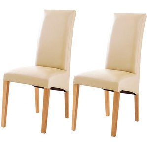 Polsterstuhl Foxa 2er-Set 46 x 101 x 57cm Beige/Beige Buche Hell