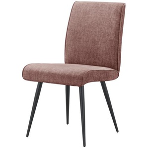 Polsterstuhl  mit Griff - rosa/pink - Materialmix - 48 cm - 91 cm - 60 cm | Möbel Kraft