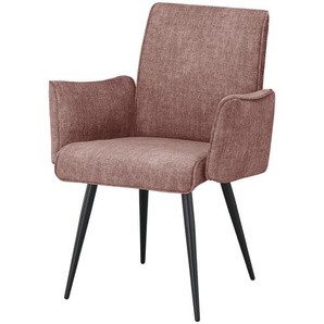 Polsterstuhl  mit Griff - rosa/pink - Materialmix - 63 cm - 91 cm - 60 cm | Möbel Kraft