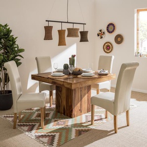 Polsterstuhl Nello I 47 x 108 x 64cm Beige/Creme 4er Set