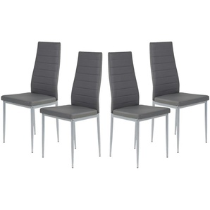 Polsterstuhl 4er-Set  Walton ¦ grau ¦ Maße (cm): B: 44 H: 98