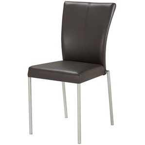 Polsterstuhl  stapelbar - braun - Materialmix - 43 cm - 92 cm - 58 cm | Möbel Kraft