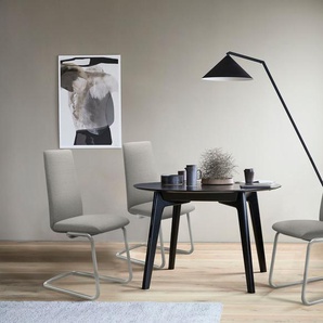 Polsterstuhl STRESSLESS Laurel Stühle Gr. B/H/T: 53 cm x 105 cm x 60 cm, ROHLEDER Stoff Q2 FARON, Stahl, grau (grey q2 faron, chrom matt) Polsterstühle High Back, Größe L, mit Beinen aus Stahl in Chrom matt