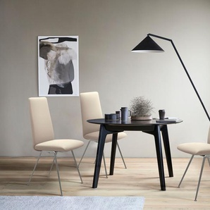 Polsterstuhl STRESSLESS Laurel Stühle Gr. B/H/T: 57 cm x 105 cm x 60 cm, Leder BATICK, Stahl, beige (cream batick, chrom glänzend) Polsterstühle High Back, Größe M, mit Beinen aus Stahl in Chrom glänzend