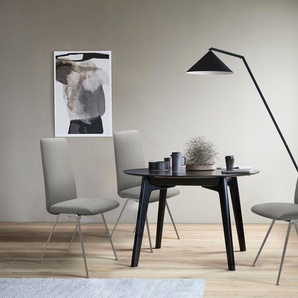 Polsterstuhl STRESSLESS Laurel Stühle Gr. B/H/T: 57 cm x 105 cm x 60 cm, ROHLEDER Stoff Q2 FARON, Stahl, grau (grey q2 faron, chrom glänzend) Polsterstühle High Back, Größe M, mit Beinen aus Stahl in Chrom glänzend