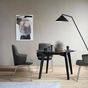 Polsterstuhl STRESSLESS Laurel Stühle Gr. B/H/T: 58 cm x 92 cm x 59 cm, Microfaser DINAMICA, Stahl, grau (charcoal dinamica, chrom matt) Polsterstühle Low Back mit Armlehne, Größe L, Beinen aus Stahl in Chrom matt