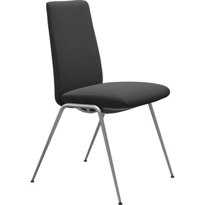 Polsterstuhl STRESSLESS Laurel Stühle Gr. B/H/T: 57 cm x 92 cm x 59 cm, Microfaser DINAMICA, Stahl, grau (charcoal dinamica, chrom matt) Polsterstühle Low Back, Größe M, mit Beinen aus Stahl in Chrom matt