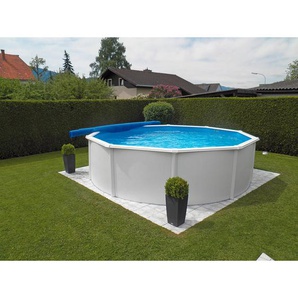 Pool-Set, Weiß, 2-teilig, 120 cm, Freizeit, Pools und Wasserspaß, Aufstellpools, Aufstellpools