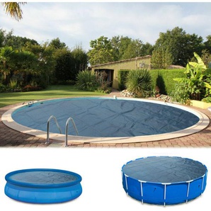 Pool Solarfolie ø 732 cm Premium rund 400 my schwarz/blau 12 mm Luftblasen - Poolpanda