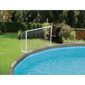 Pooltor Frame mit Pool Zubehör weiß 110 x 20 x 95 cm