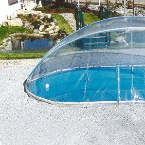 Poolverdeck CLEAR POOL Cabrio Dome Verdecke farblos (transparent) Poolplanen BxL: 360x623 cm