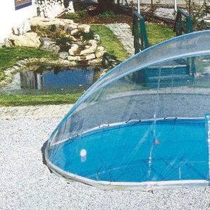 Poolverdeck KWAD Cabrio Dome Verdecke farblos (transparent) Poolplanen BxTxH: 300x500x165 cm