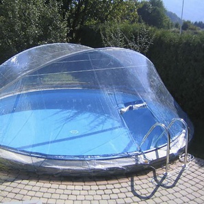 Poolverdeck KWAD Cabrio Dome Verdecke farblos (transparent) Poolplanen ØxH: 300x160 cm