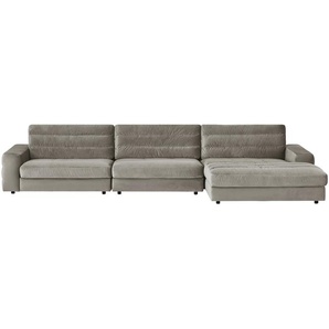 Ecksofa Samt  Scarlatti ¦ grau ¦ Maße (cm): B: 416 H: 83 T: 205.0