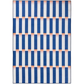 Pop Flachgewebeteppich Rory Blau 120x170 cm - Moderner Teppich für Wohnzimmer