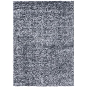 Pop Hochflor Shaggyteppich Ricky Blau 120x170 cm - Langflor Teppich für Wohnzimmer