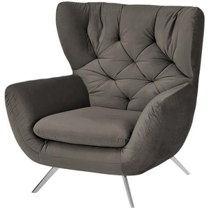 Jette Home Hochlehnsessel  Caldara ¦ grau ¦ Maße (cm): B: 100 H: 106 T: 95.0