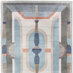 Pop Kurzflor Teppich Mara Multicolor/Blau 160x230 cm - Moderner Bunter Teppich für Wohnzimmer