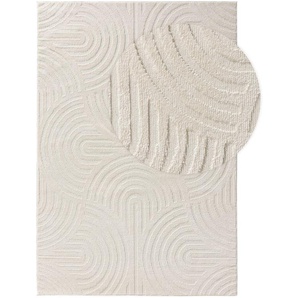 Pop Kurzflor Teppich Paloma Cream 120x170 cm - Moderner Teppich für Wohnzimmer
