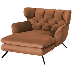 Jette Home Longseat-Sessel Samt Caldara ¦ braun ¦ Maße (cm): B: 126 H: 94 T: 160.0
