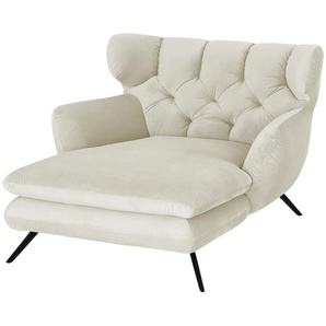 Jette Home Longseat-Sessel Samt Caldara ¦ creme ¦ Maße (cm): B: 126 H: 94 T: 160.0