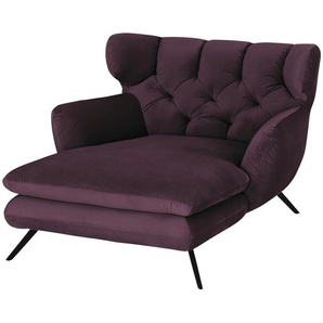 pop Longseat-Sessel Samt Caldara ¦ lila/violett ¦ Maße (cm): B: 126 H: 94 T: 160