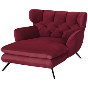 pop Longseat-Sessel Samt Caldara - rot - Materialmix - 126 cm - 94 cm - 160 cm | Möbel Kraft