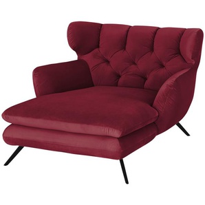 pop Longseat-Sessel Samt Caldara ¦ rot ¦ Maße (cm): B: 126 H: 94 T: 160