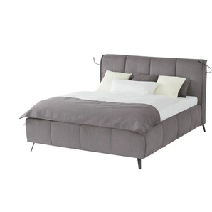 pop Polsterbett mit Bettkasten Pamela ¦ grau ¦ Maße (cm): B: 200 H: 113