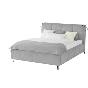 pop Polsterbett mit Bettkasten Pamela - grau - Materialmix - 200 cm - 113 cm | Möbel Kraft