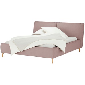 pop Polsterbettgestell in modernem Cordstoff Sunset ¦ rosa/pink ¦ Maße (cm): B: 203 H: 105