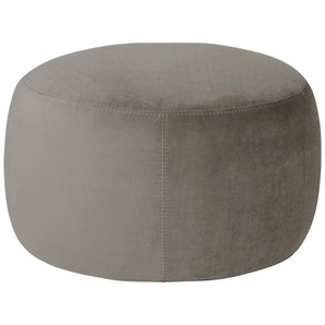 pop Samt Hocker  Amadi ¦ grau ¦ Maße (cm): H: 40  Ø: 60