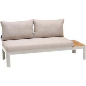 PORTALS 2-Sitzer Sofa, inkl. Olefin Sitz/Rücken Des. 8878, Aluminiumrahmen: Korallensand matt