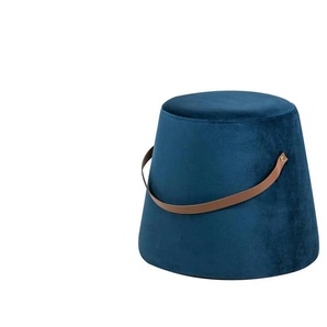 Pouf - blau - Materialmix - 42 cm - 36 cm | Möbel Kraft