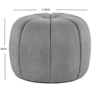 Pouf - creme - Materialmix - 50 cm - 38 cm | Möbel Kraft