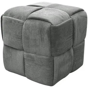 Pouf - grau - Materialmix - 40 cm - 41 cm | Möbel Kraft