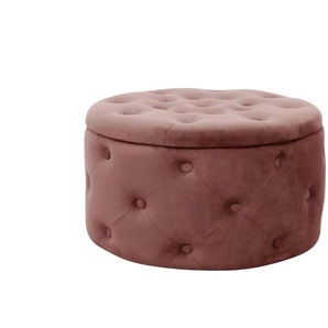 Pouf mit Stauraum Anna ¦ rosa/pink ¦ Maße (cm): B: 55 H: 30  Ø: 55